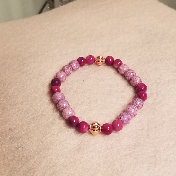 🎉🎉 HP!! 💜 Pink and purple stretch bracelet set - Picture 3 of 5